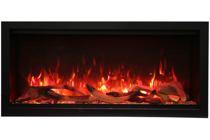 Amantii Symmetry 34'' Extra Tall & Deep Recessed Linear Indoor/Outdoor Electric Fireplace