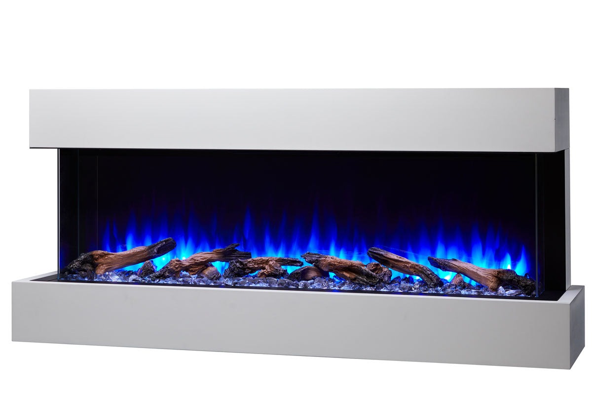 SimpliFire Scion Trinity 62" Electric Fireplace Wall Mount Mantel Package