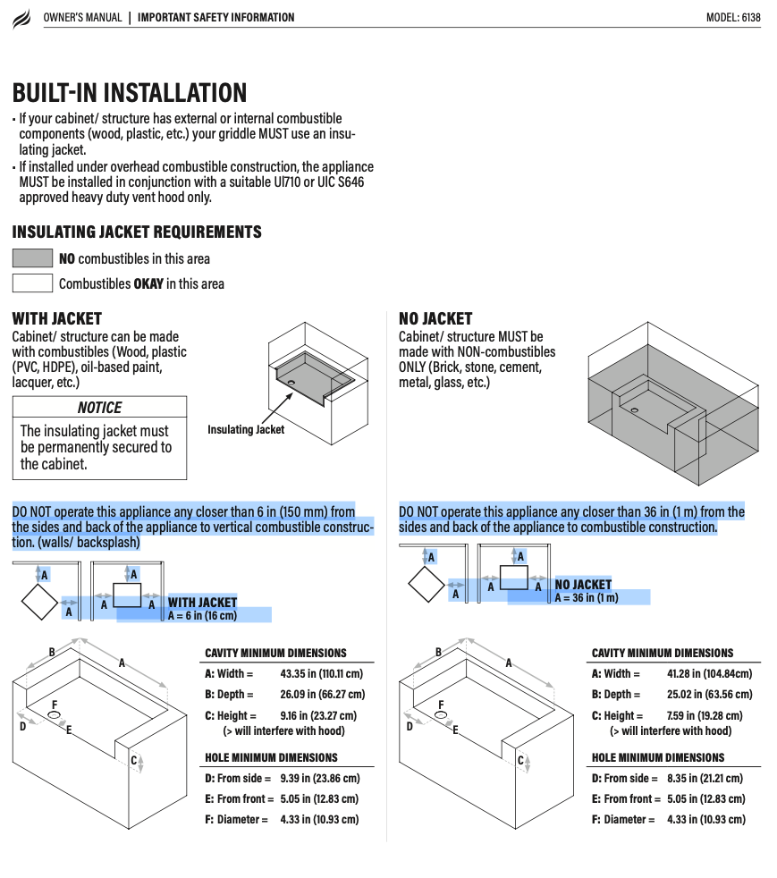 Blackstone 36-Inch Built In Stainless Steel Gas Griddle