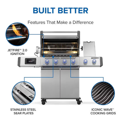 Napoleon Prestige PRO 500 Elite 4 Burner Freestanding Gas Grill