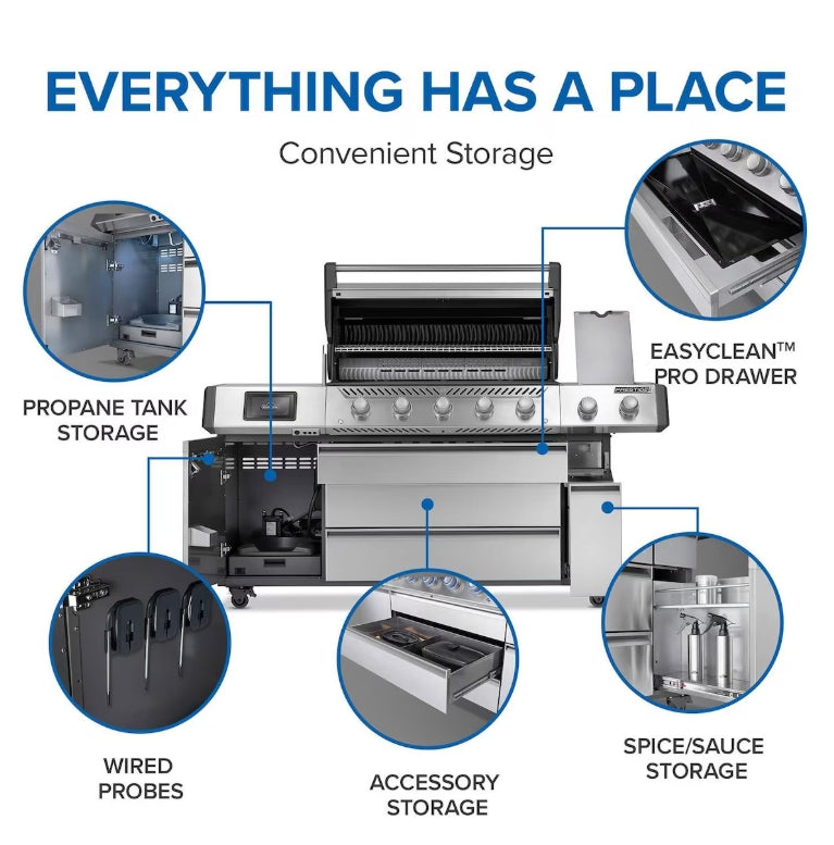 Napoleon Prestige PRO 665 Elite 5 Burner Freestanding Gas Grill