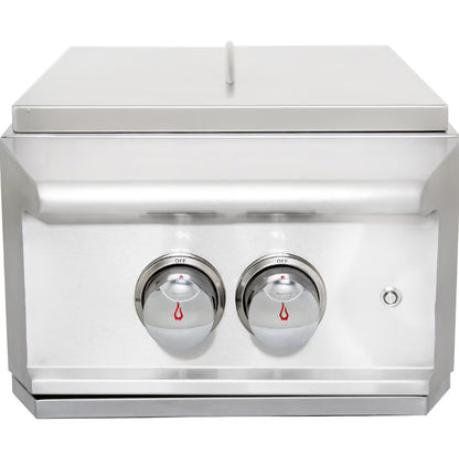 Blaze Professional LUX Built-In Gas High Performance Power Burner W/ Wok Ring & Stainless Steel Lid - BLZ-PROPB-LP/NG