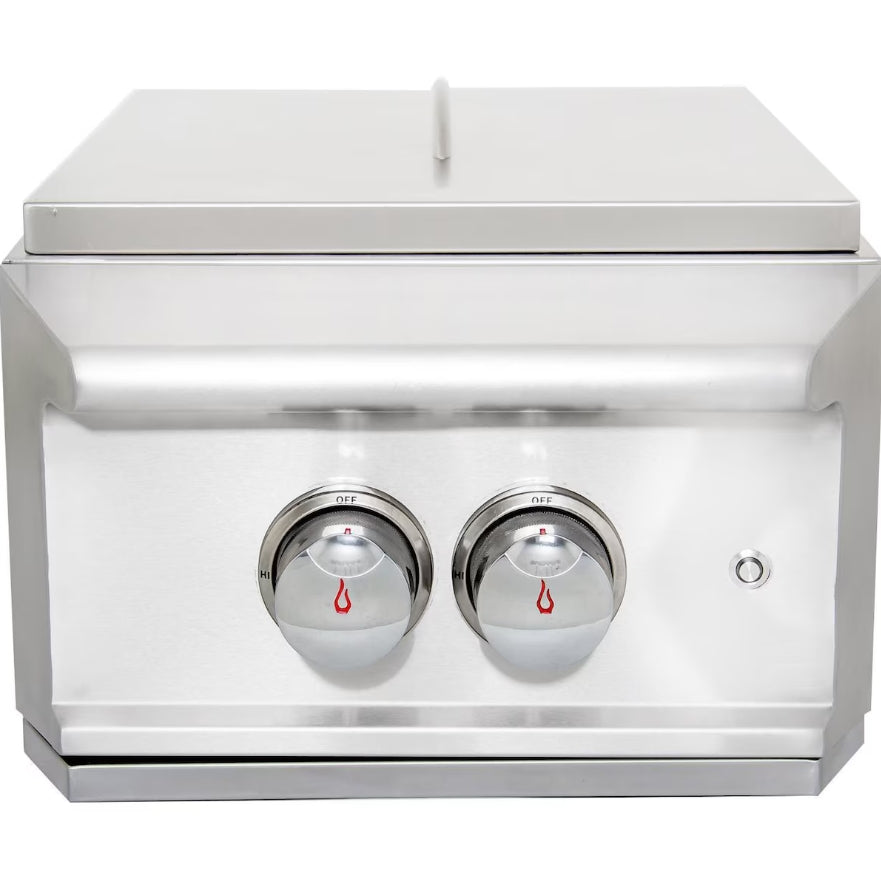 Blaze Professional LUX Built-In Gas High Performance Power Burner W/ Wok Ring & Stainless Steel Lid - BLZ-PROPB-LP/NG