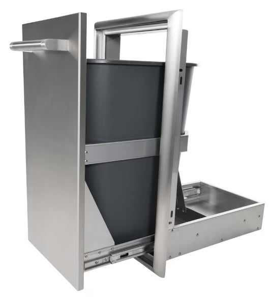 Coyote 15" Single Pull Out Trash And Recycle - C3-STC