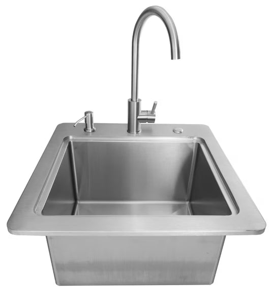 Coyote 21" Sink & Faucet, Drain, Soap Dispenser - C3SINKF21