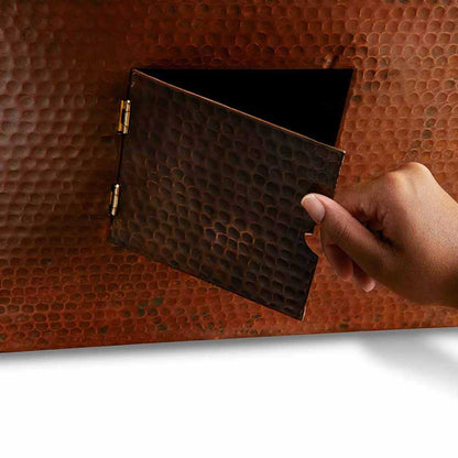 Sedona Hammered Copper Torpedo Fire Bowl 40" by HPC Fire