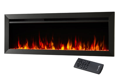 SimpliFire Allusion Slim 40'' Wall Mount / Recessed Electric Fireplace