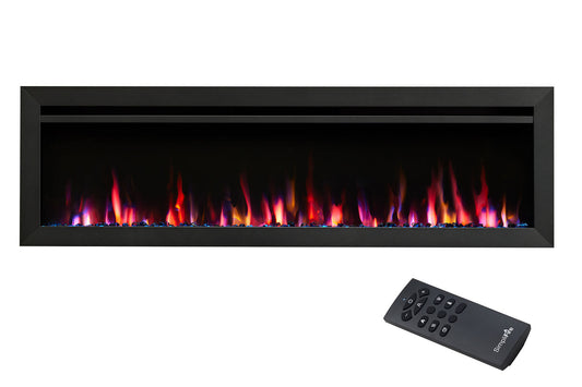 SimpliFire Allusion Slim 60'' Wall Mount / Recessed Electric Fireplace