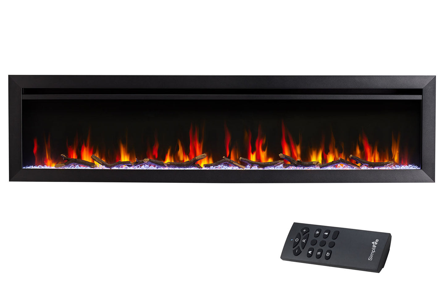 SimpliFire Allusion Slim 72'' Wall Mount / Recessed Electric Fireplace