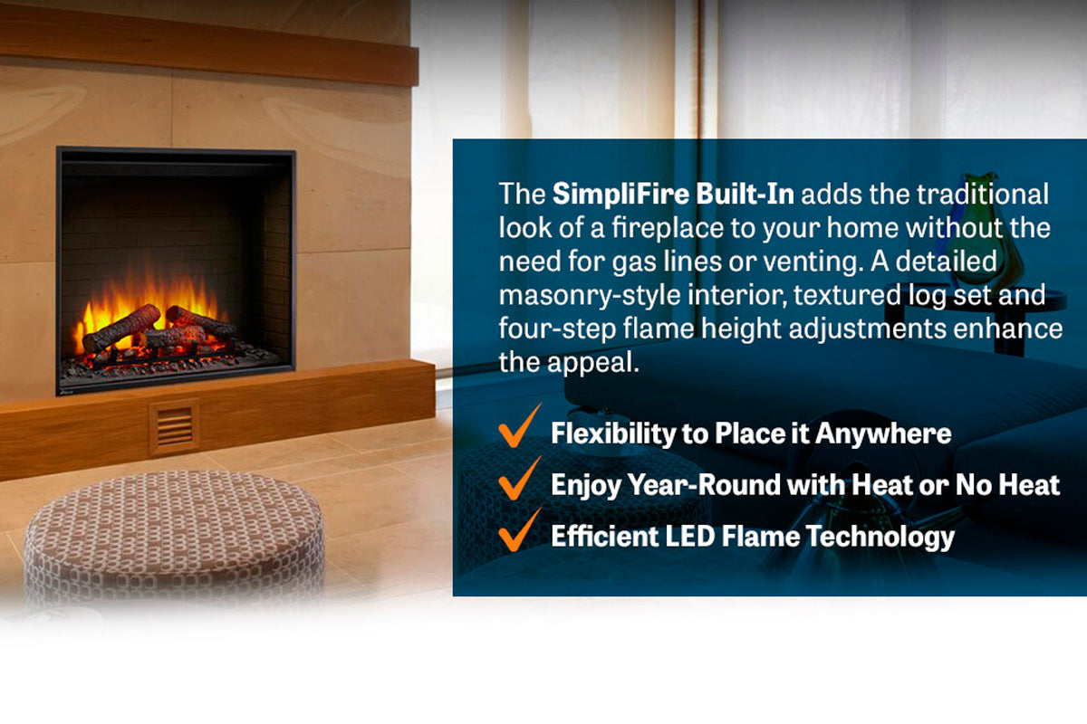 SimpliFire 36" Built-In Electric Firebox