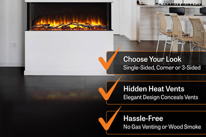 SimpliFire Scion Trinity 43" Multi-Side View Built In Electric Fireplace