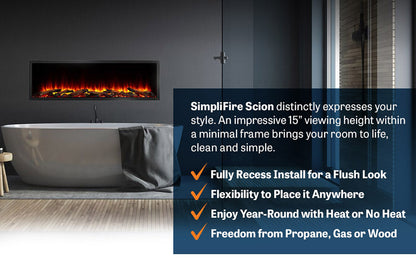 SimpliFire Scion 55'' Built-In Linear Electric Fireplace