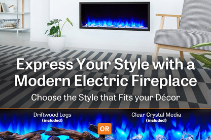 SimpliFire Scion 43'' Built-In Linear Electric Fireplace