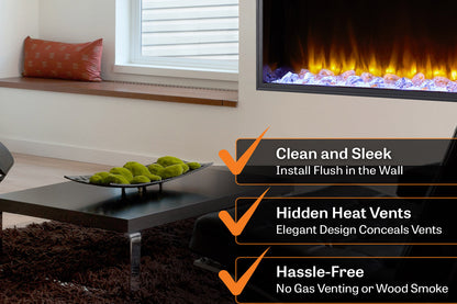 SimpliFire Scion 43'' Built-In Linear Electric Fireplace