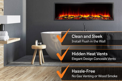 SimpliFire Scion 78'' Built-In Linear Electric Fireplace
