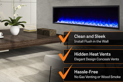 SimpliFire Scion 78'' Built-In Linear Electric Fireplace