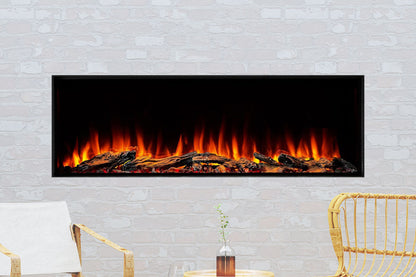 SimpliFire Forum 55'' Outdoor Recessed Built-in Electric Fireplace