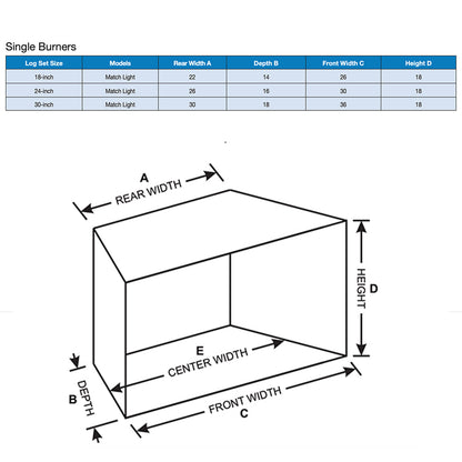Empire Great Lakes Oak Refractory Complete Fireplace Natural Gas Logs