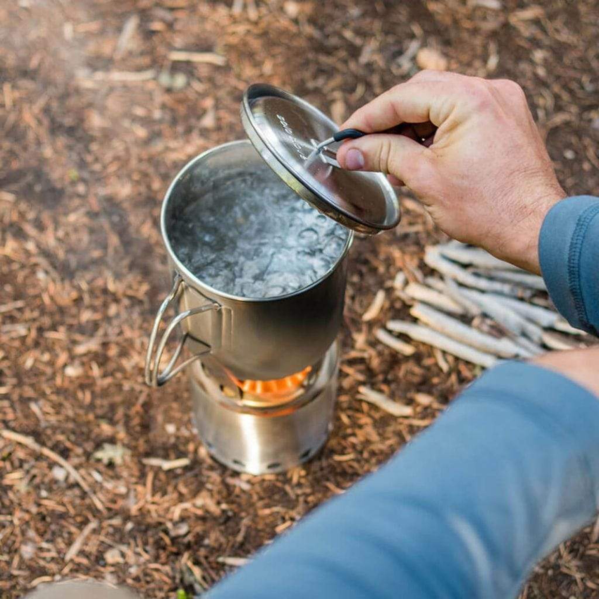 Solo Stove Pot 900 30 oz Lightweight Stainless Steel Cooking Pot