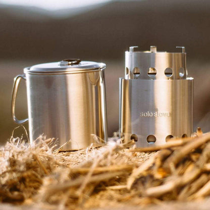 Solo Stove Pot 900 30 oz Lightweight Stainless Steel Cooking Pot