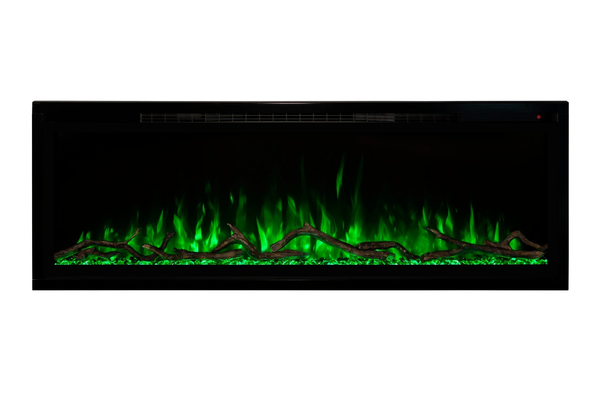 Modern Flames Allwood Fireplace Media Wall in Weathered Walnut | 60'' Spectrum Electric Fireplace