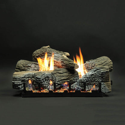 Empire Stacked Wildwood Vented Refractory Complete Fireplace Gas Log Set