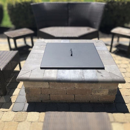 TOP Stainless Steel Cover with Handle For Square Fire Pits & Bowls