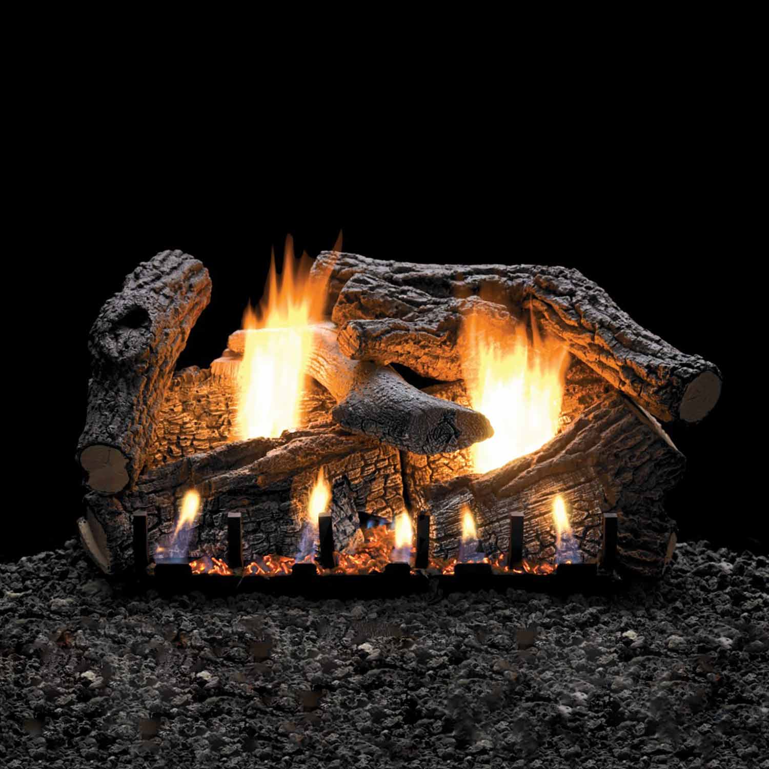 Empire Super Sassafrass Vented Refractory Complete Fireplace Gas Log Set
