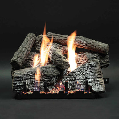 Empire Super Stacked Wildwood Vented Refractory Complete Fireplace Gas Log Set