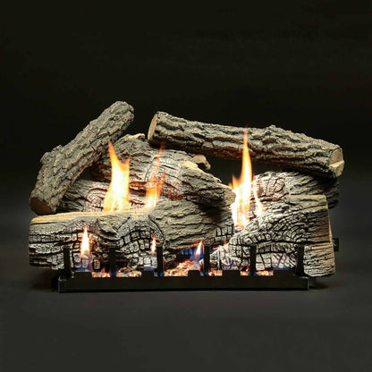 Empire Super Stacked Wildwood Vented Refractory Complete Fireplace Gas Log Set