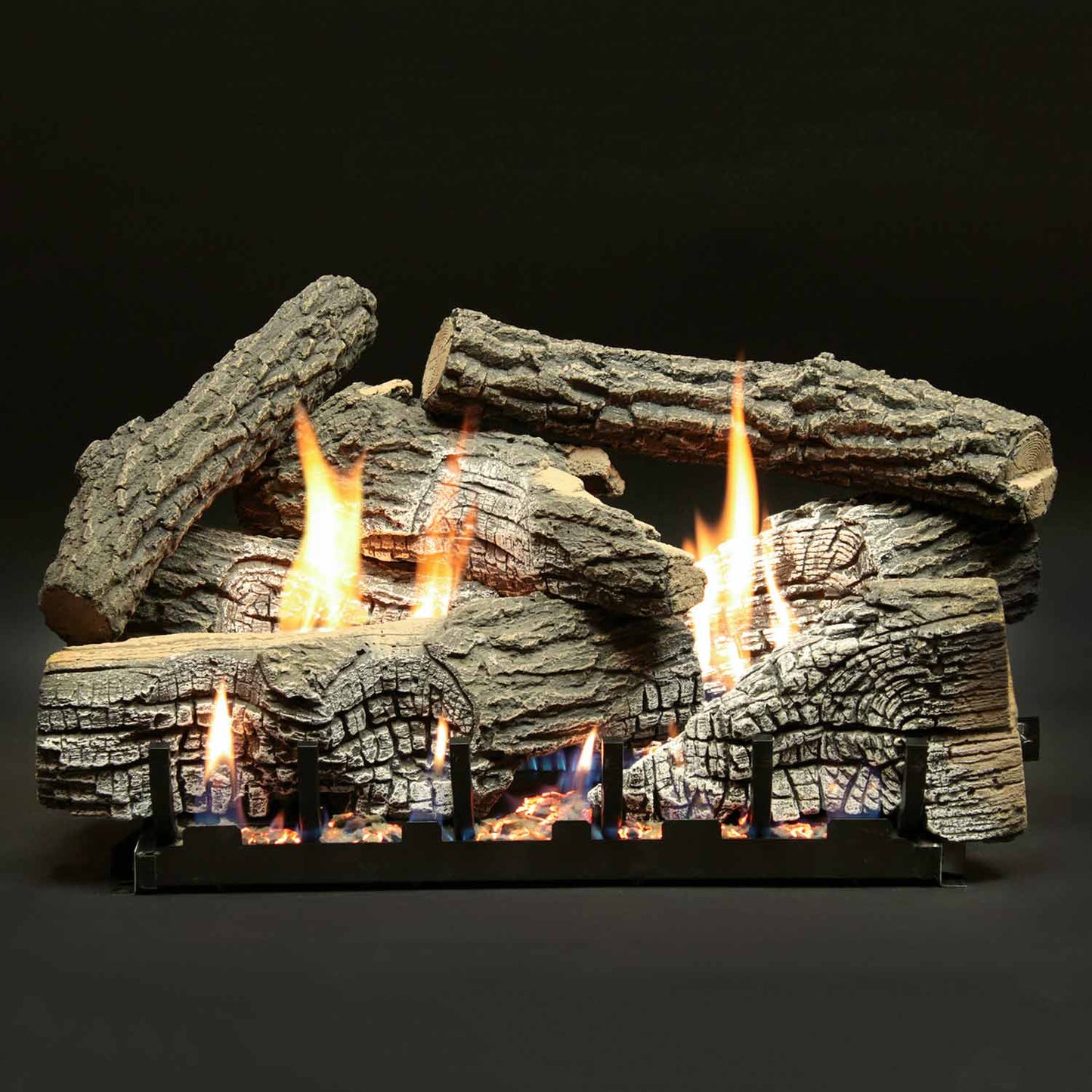Empire Super Stacked Wildwood Vented Refractory Complete Fireplace Gas Log Set