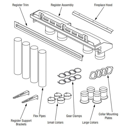 Superior HeatFlo Convection Air Circulation Kit for DRL2055, DRL3555, DRL4048 and DRL6048 Gas Fireplaces