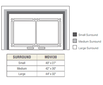 Majestic Medium Black Surround - MI35-4432-BK