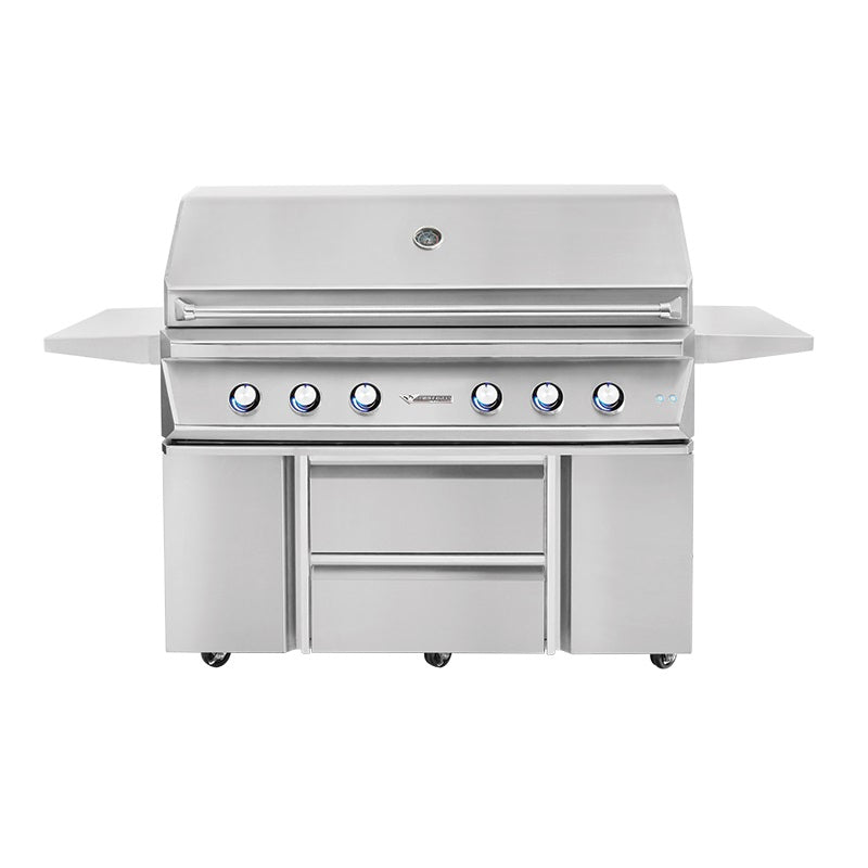 Twin Eagles 54-Inch Freestanding Gas Grill With Drawers And Door