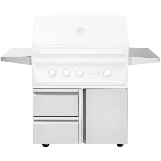 Twin Eagles 36-Inch Freestanding Grill Cart With Two Storage Drawers & One Access Door
