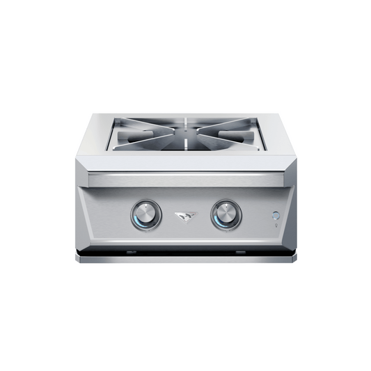 Twin Eagles TEPB24HG-CN Built-In Natural Gas Power Burner w/ Reversible Heavy Duty Grate & Stainless Steel Lid - White Background