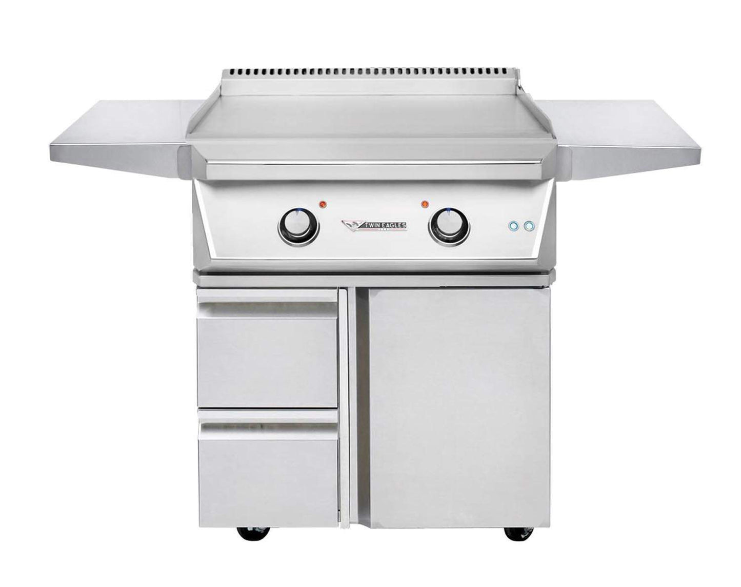 Twin Eagles Freestanding Teppanyaki Gas Griddle With Drawers And Door