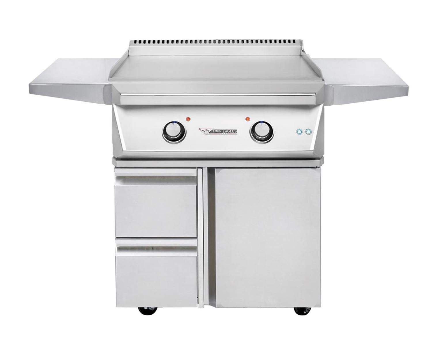 Twin Eagles Freestanding Teppanyaki Gas Griddle With Drawers And Door