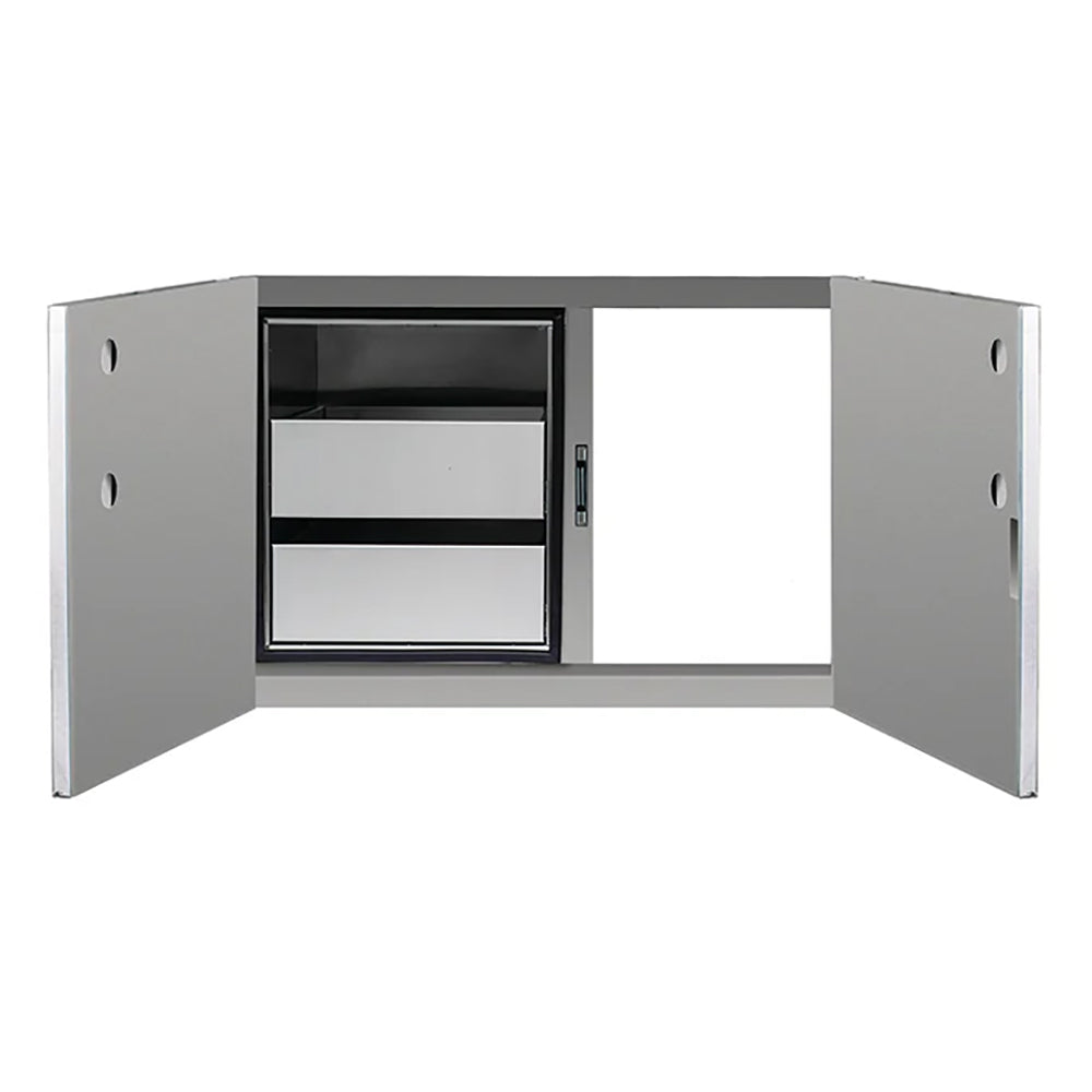 Summerset 36-Inch 2-Drawer Dry Storage Pantry & Enclosed Cabinet Combo