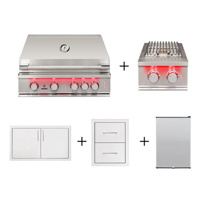 TrueFlame 5 Piece 32" Grill Outdoor Kitchen Package