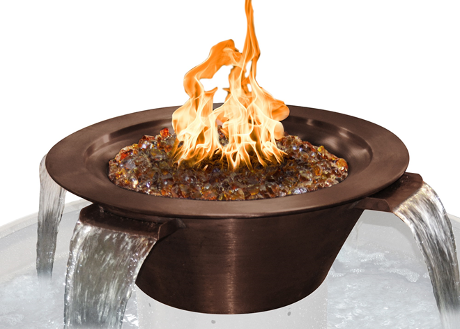 Cazo 4-Way Copper Fire & Water Bowl