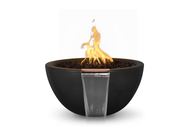 Luna Concrete Fire & Water Bowl