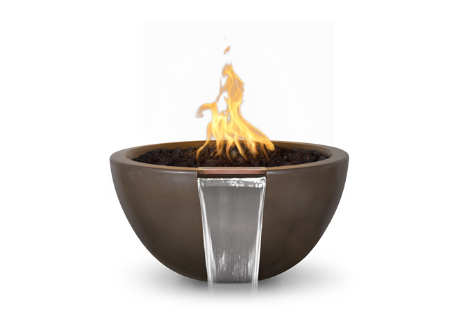 Luna Concrete Fire & Water Bowl