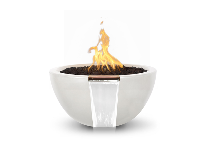 Luna Concrete Fire & Water Bowl