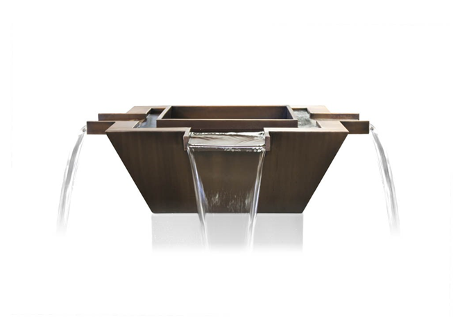 Maya 4-Way Copper Fire & Water Bowl