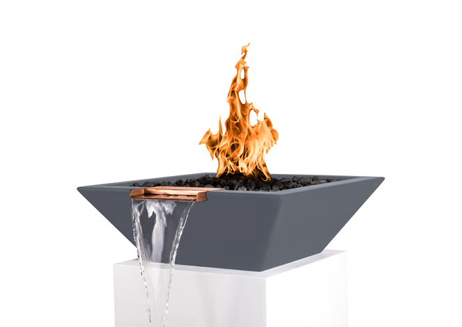 Maya Concrete Fire & Water Bowl
