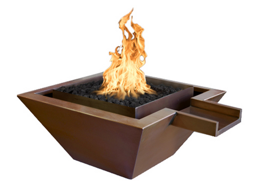 Maya Gravity Spill Copper Fire & Water Bowl