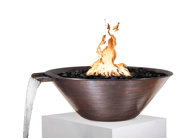 Remi Copper Fire & Water Bowl