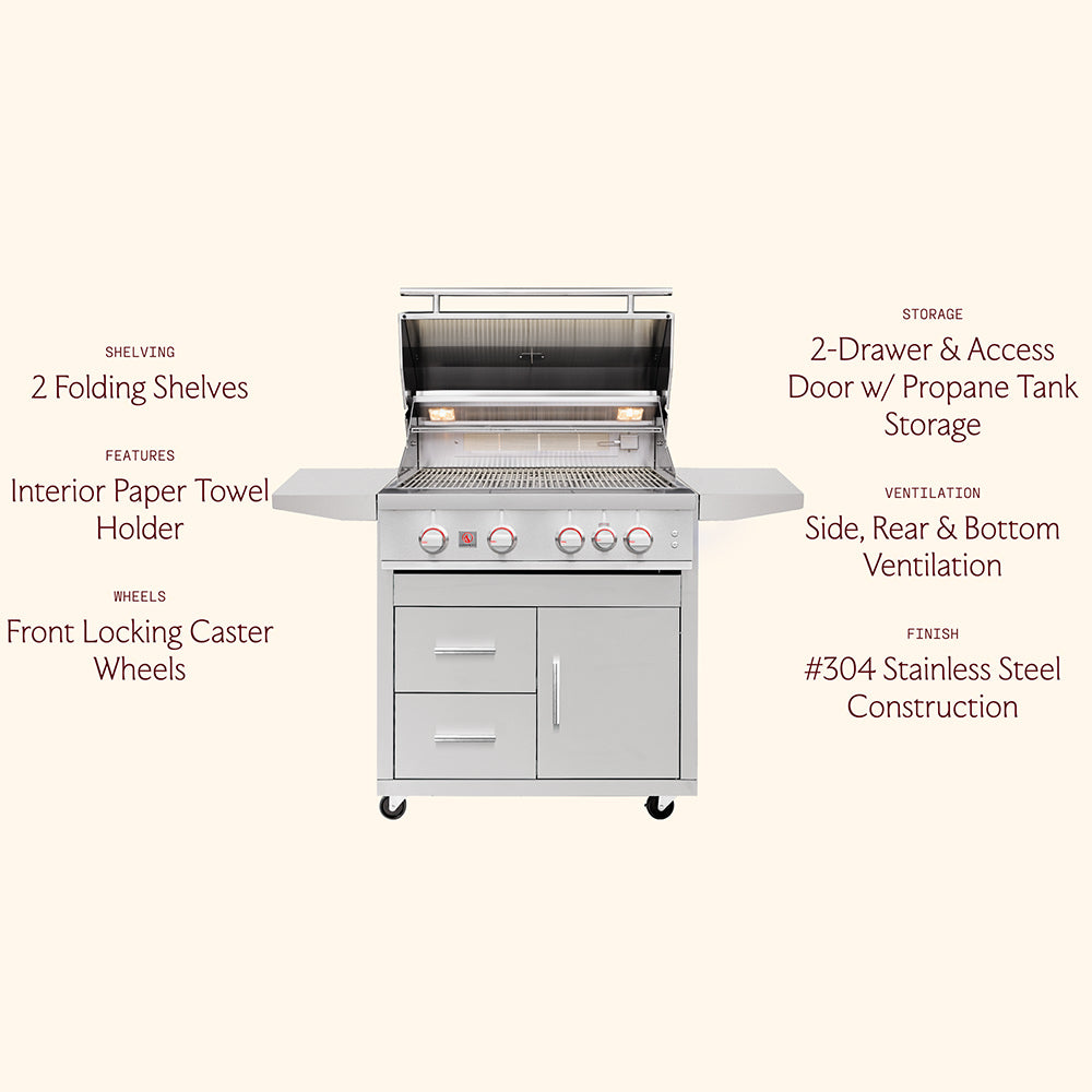 Summerset TRL Pro Series Deluxe Freestanding 32-Inch Gas Grill