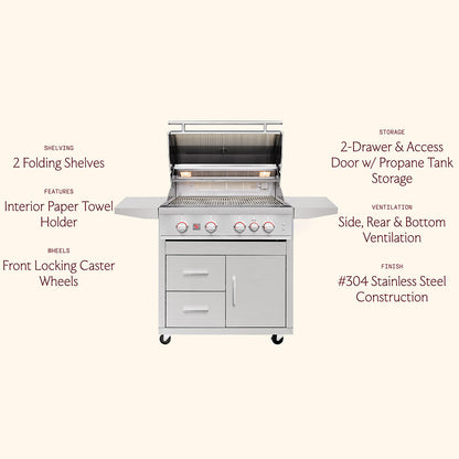 Summerset TRL Pro Series Deluxe Freestanding 32-Inch Gas Grill